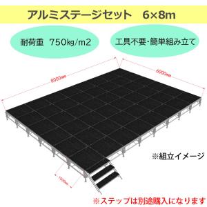 イベントステージ 6x8m 折りたたみ アルミ...の詳細画像1