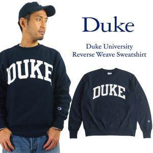 DUKE UNIVERSITY オフィシャル クルーネック カレッジスウェット チャンピオン リバースウィーブメンズ S-XXL Champion デューク大学｜jalana