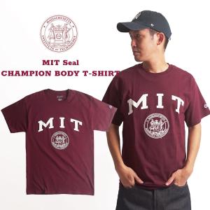 MASSACHUSETTS INSTITUTE OF TECHNOLOGY オフィシャルロゴTシャツ チャンピオンボディメンズ S-XXL Champion カレッジTシャツ MIT マサチューセッツ工科大学｜jalana