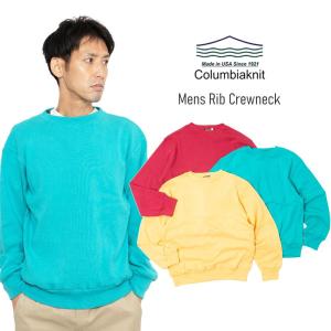 コロンビアニット COLUMBIA KNIT メンズリブクルーネック ｜ メンズ S M L XL コットンニット コットンセーター カットソー
