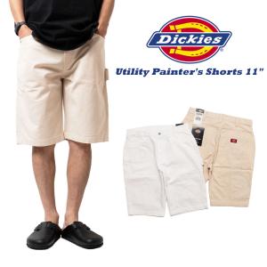 ディッキーズ Dickies A861J ユーティリティーペインターショーツ 11インチ ｜ メンズ ワークショーツ カーペンター ホワイト ナチュラル 白