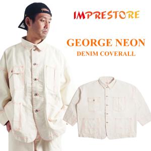 インプレストア IMPRESTORE ジョージ デニムカバーオール メンズ M L XL｜jalana