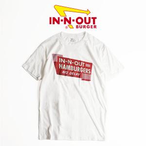 インアンドアウトバーガー 半袖 Tシャツ ノーディレイ ホワイト メンズ S-XXL In-N-Out Burger ご当地Tシャツ 海外買い付け｜jalana