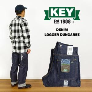 キー KEY デニム ロガー ダンガリー パンツ ｜ ペインターパンツ メンズ デニム レギュラーサイズ 大きいサイズ 30-46インチ L30-L32インチ 446-41 カーペンター