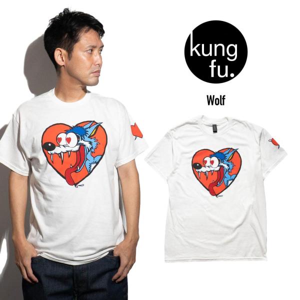 カンフー kung fu. バンドTシャツ ジーザスリザード ウルフ ｜ メンズ レディース ユニセ...