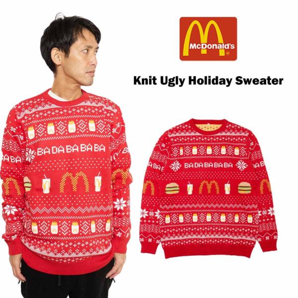 マクドナルド McDonald’s アグリー ホリデーコットンセーター ｜ メンズ レディース ユニ...