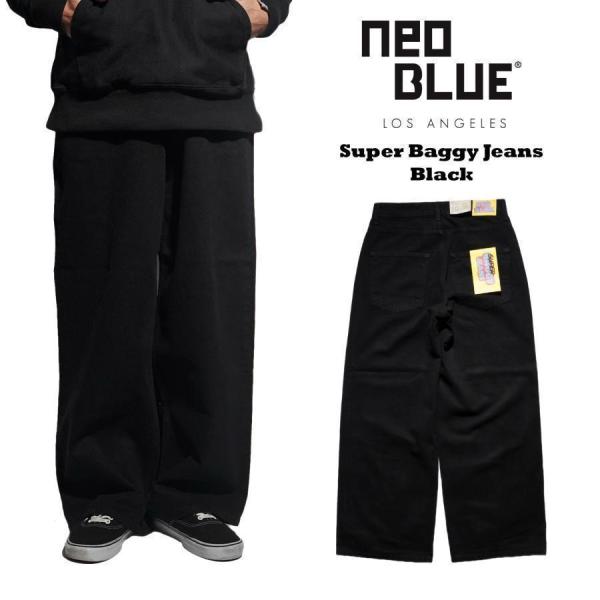 ネオブルー NEO BLUE ブラック スーパーバギージーンズ ｜ 5021 メンズ 28-40イン...