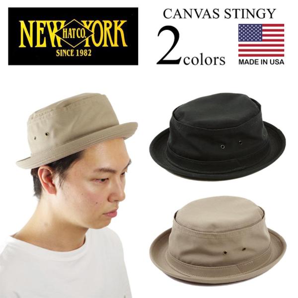 ニューヨークハット NEWYORK HAT ポークパイ キャンバス スティンジー アメリカ製 米国製...