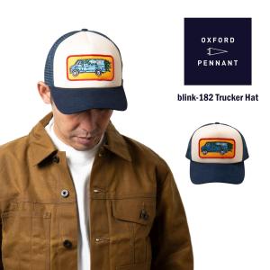 オックスフォードペナント × ブリンク182 OXFORD PENNANT × BLINK-182 トラッカーハット ｜ メンズ レディース ユニセックス メッシュキャップ