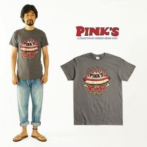 ピンクス ホットドッグス PINKS HOTDOGS 半袖 Tシャツ ホットドッグスフロントプリントメンズ S-XXL 海外買い付け ご当地｜jalana