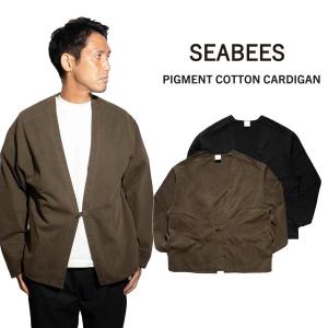 シービーズ SEABEES ピグメントコットンカーディガン ｜ メンズ M L コットン