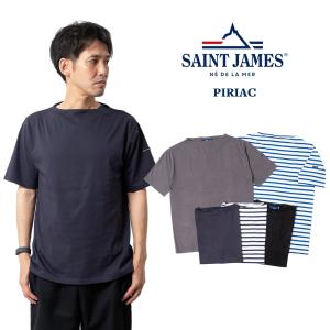 セントジェームス SAINT JAMES 半袖 Tシャツ ボートネック ピリアック | PIRIAC 薄手 コットン メンズ レディース