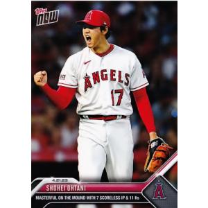 161【大谷翔平(エンゼルス)】2023 MLB TOPPS NOW [2023.4.21] 7回無失点＆11三振の見事なマウンド (PR:2976)｜jambalaya