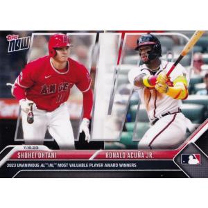 OS18【大谷翔平(エンゼルス)/ロナルド・アクーニャJr(ブレーブス)】2023 MLB TOPPS NOW [2023.11.16] 両リーグMVP受賞者 (PR:11183)｜スポーツカード ジャンバラヤ