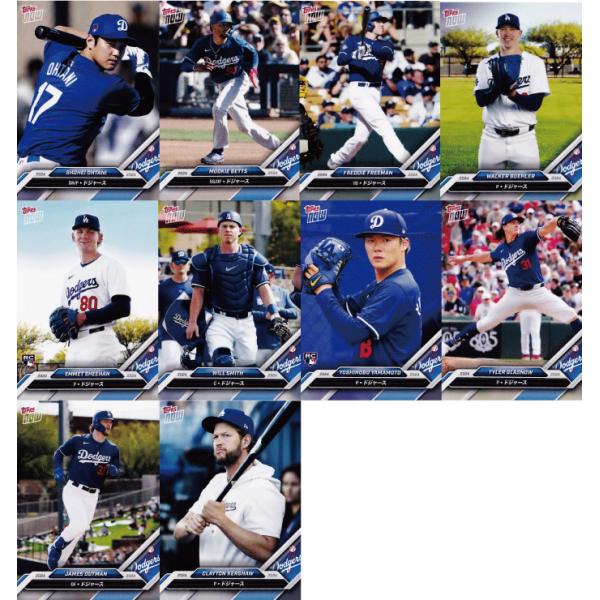 【ドジャースチームセット/全10種(大谷翔平・山本由伸含む)】2024 MLB TOPPS NOW ...