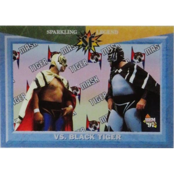 SL3 【タイガーマスク(ブラックタイガー戦)】BBM 1997 プロレスカード SPARKLING...