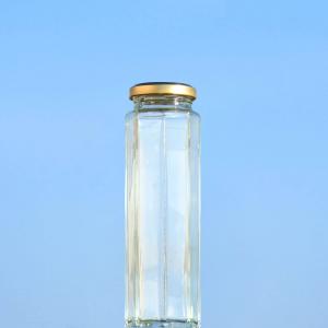 フタつき（黒）ガラス 瓶（透明）内容量180ml 48個セット SS-角180ST