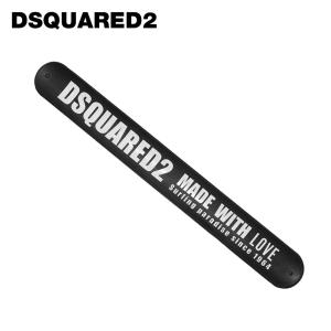 DSQUARED2 ディースクエアード メイド ウィズ ラブ ブレスレット ユニセックス ARM0163 MADE WITH LOVE BRACELET ブラック バングル  並行輸入品｜jamcollection