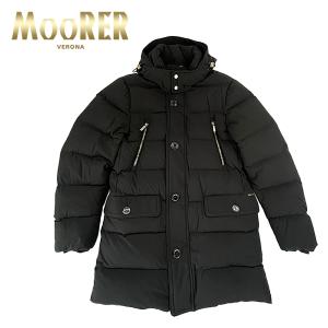 MOORER ムーレー ダウンコート メンズ GORNER-KN NERO 44 46 48 ブラック ダウンジャケット 撥水加工 イタリア製 safari LEON 掲載ブランド 並行輸入品｜jamcollection