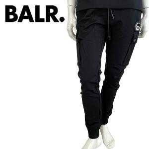 BALR. ボーラー スウェット カーゴパンツ メンズ B1411.1101 Q CARGO LUX SLIM SWEAT PANTS ブラック ジャージ ジョガーパンツ スリム ストレッチ 並行輸入品｜jamcollection