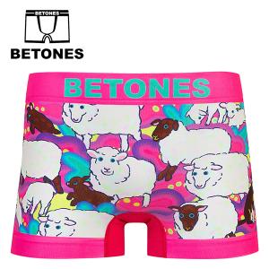 BETONES ビトーンズ ボクサーパンツ メンズ MOTHER FARM2 FARM002-2 PNK F ピンク 羊 ヒツジ アンダーウェア 下着 ストレッチ ギフト プレゼント メール便無料｜jamcollection