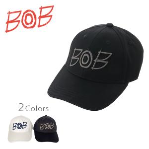BOB ボブ 3D ロゴ キャップ ユニセックス 074831812 WHT BLK F ホワイト ブラック CAP ベースボールキャップ｜jamcollection