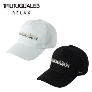 1PIU1UGUALE3 RELAX ダブルロゴキャップ ユニセックス USZ-24001 WHT BLK F ベースボールキャップ ホワイト ブラック CAP 帽子 LEON掲載ブランド｜jamcollection