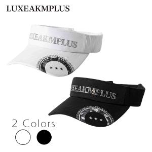 LUXEAKMPLUS リュクスエイケイエムプラス サークルロゴ サンバイザー メンズ LAZ-24002 WHT BLK F ホワイト ブラック キャップ CAP LEON掲載ブランド｜jamcollection