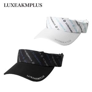 LUXEAKMPLUS リュクスエイケイエムプラス 総柄 ロゴ サンバイザー メンズ LAZ-24004 WHT BLK F ホワイト ブラック キャップ CAP LEON掲載ブランド｜jamcollection