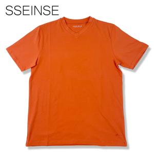 SSEINSE センス Vネック Tシャツ TE2101SS オレンジ ショートスリーブ 半袖 無地 Tシャツ メンズ｜jamcollection