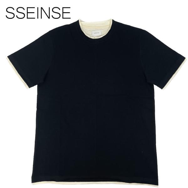 SSEINSE センス レイヤード Tシャツ メンズ TE2170SS ブラック ショートスリーブ ...