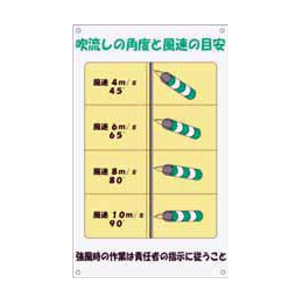 吹流し標識 W300ｍｍ×H500ｍｍ  アラオ  吹流しの角度と風速の目安をひと目で確認 AR-1...