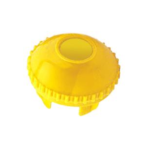 単管キャップ スリムキャッピカ 黄色 200個セット 強力反射シールなし Φ48.6単管パイプ用 AR-0114 樹脂製  鉄筋兼用 仮設資材 アラオ