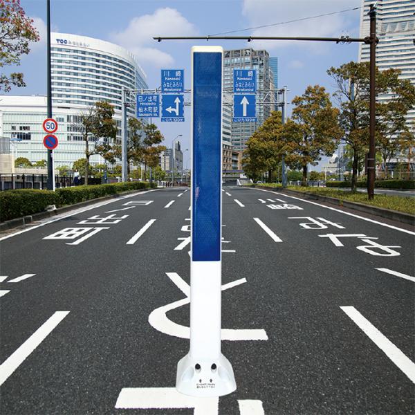 ソフトデリネーター  スリムベースタイプ 高さ800mm ベース幅14cm 1本（視線誘導標）SD-...