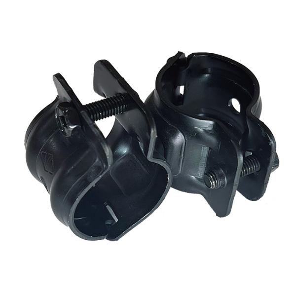 ブラック ミニクランプΦ31.8×Φ31.8 固定/直交 1個 j-1056 黒 ブラックアイアン ...