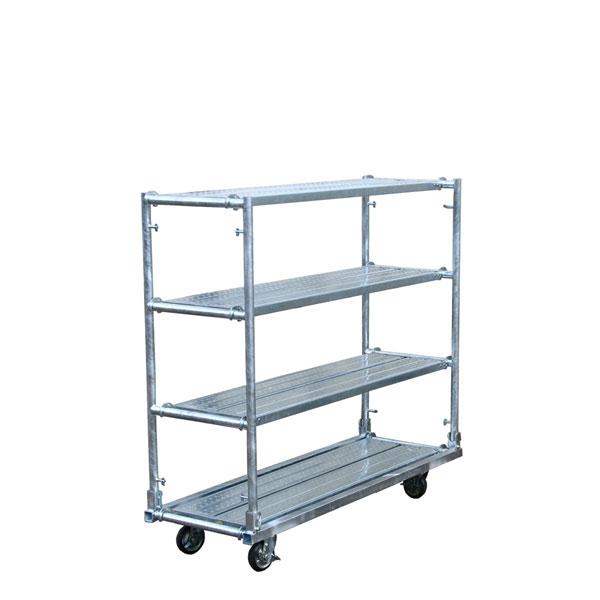 関東圏以外は別途送料 個人宅配送不可 組立式簡易棚 TANAR-154：タナー１５４（足場板４枚付き...