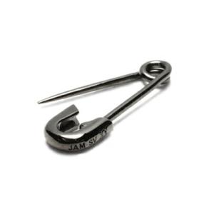 JAM HOME MADE ジャムホームメイド セーフティピンダイヤモンドピアス M -BLACK- メンズ レディース シルバー 925 ブラック