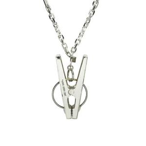 アナーキー 洗濯バサミ ネックレス C - 真鍮 JNS765 ペンダント ペア シルバー925 メンズ レディース レディース ユニセックス