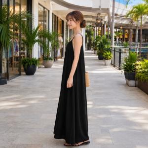 ワンピース 涼しい 夏 マキシ丈 ロングワンピ...の詳細画像3