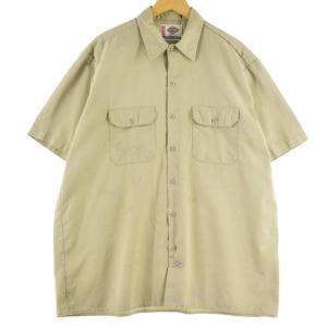 古着 ディッキーズ Dickies 半袖 ワークシャツ メンズXL /eaa244722 【LP2311】｜jamtrading1