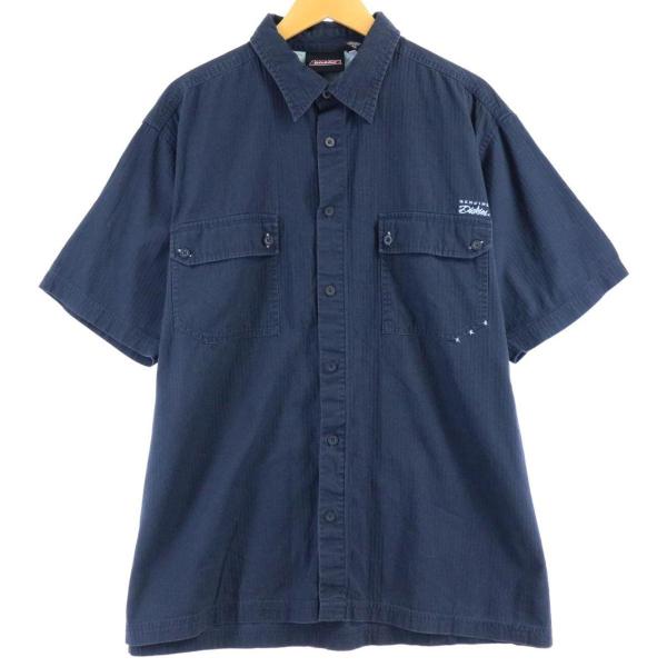 古着 ディッキーズ Dickies 半袖 ワークシャツ メンズXXL /eaa251006 【LP2...