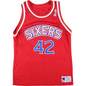 古着 90年代 Champion NBA PHILADELPHIA SIXERS JERRY STACKHOUSE ゲームシャツ レプリカユニフォーム USA製 44 メンズM /eaa253536｜jamtrading1