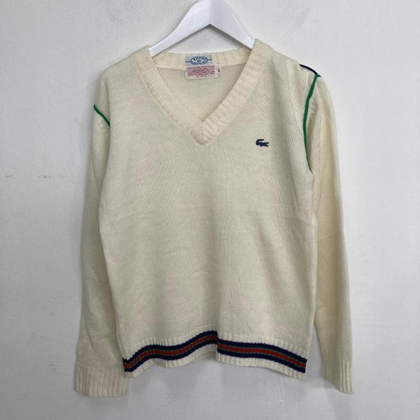 古着 ラコステ LACOSTE IZOD Vネック アクリルニットセーター レディースM /eaa2...