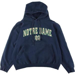 古着 CHAMPS NOTRE DAME ノートルダム大学 カレッジ スウェットプルオーバーパーカー メンズXL /eaa287039 【LP2405】｜jamtrading1