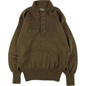 古着 91年納品 米軍実品 ミリタリー ヘンリーネック ウールニットセーター USA製 X-LARGE(46-48) メンズXL ヴィンテージ /eaa296947｜jamtrading1