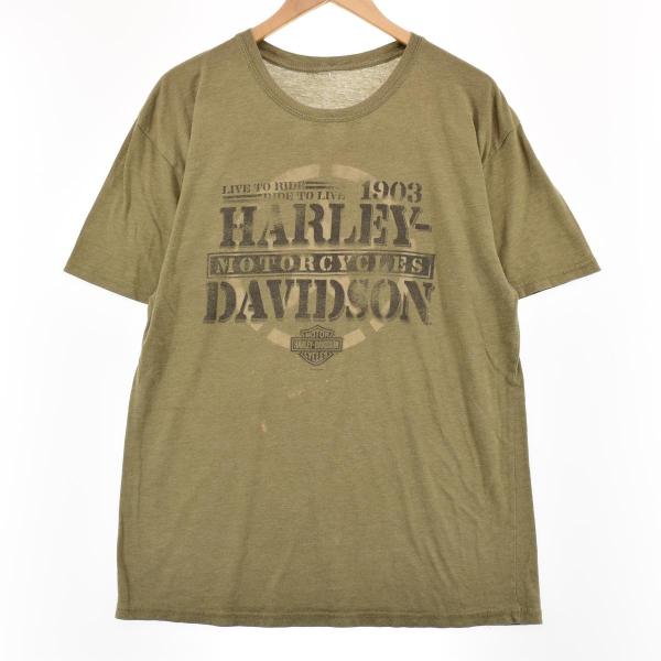 古着 ハーレーダビッドソン Harley-Davidson モーターサイクル バイクTシャツ メンズ...