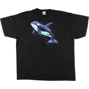 古着 90年代 DELTA シャチ柄 アニマルTシャツ メンズXXL ヴィンテージ /eaa320498｜jamtrading1