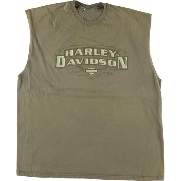 古着 ハーレーダビッドソン Harley-Davidson 両面プリント ノースリーブ モーターサイ...