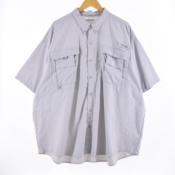 古着 ビックサイズ コロンビア Columbia PFG 半袖 フィッシングシャツ メンズXXXL ...