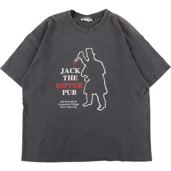 古着 90年代 EERIE JACK THE RIPPER PUB 両面 プリントTシャツ USA製...